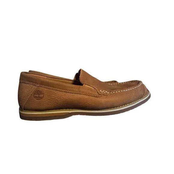 Timberland Tan Leather Ortholite Slip On Loafers Men's Size 9.5