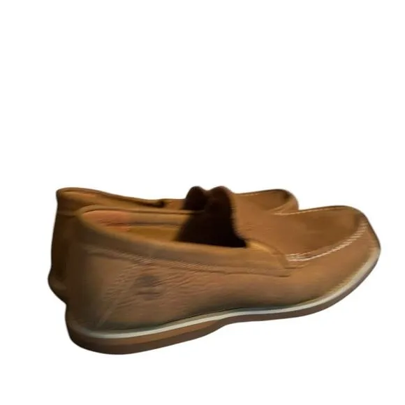 Timberland Tan Leather Ortholite Slip On Loafers Men's Size 9.5