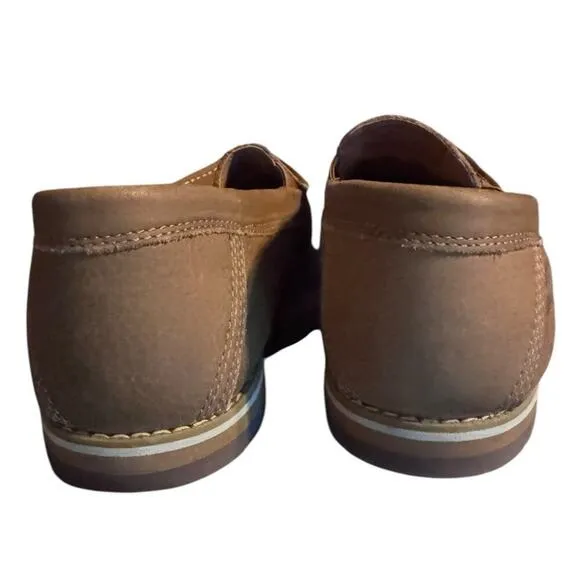 Timberland Tan Leather Ortholite Slip On Loafers Men's Size 9.5