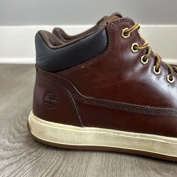 Timberland Tenmile Leather Chukka Men’s 10 Brown Casual Preppy Ankle Boots A17P3