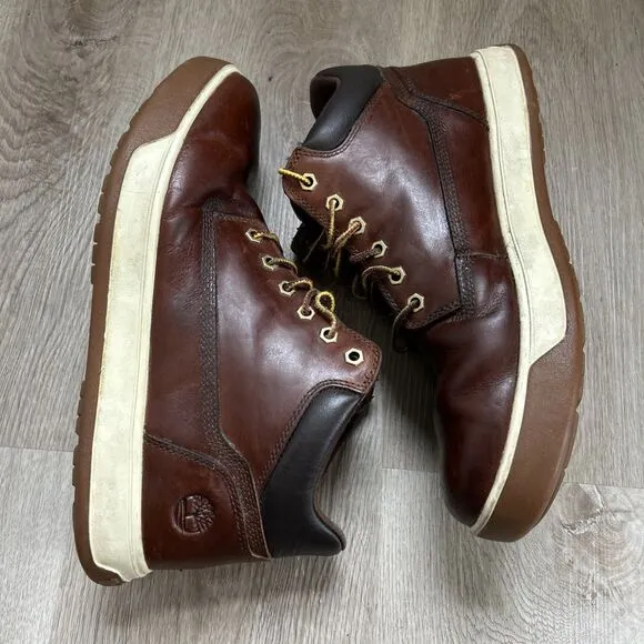 Timberland Tenmile Leather Chukka Men’s 10 Brown Casual Preppy Ankle Boots A17P3