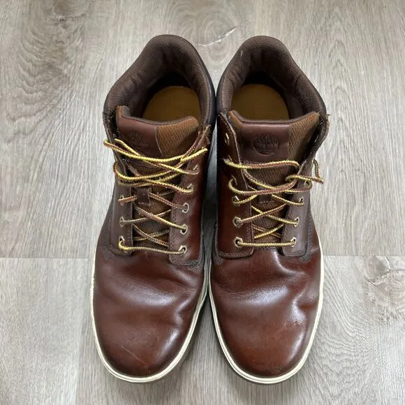 Timberland Tenmile Leather Chukka Men’s 10 Brown Casual Preppy Ankle Boots A17P3