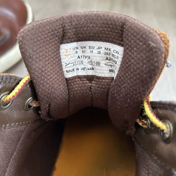 Timberland Tenmile Leather Chukka Men’s 10 Brown Casual Preppy Ankle Boots A17P3