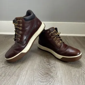 Timberland Tenmile Leather Chukka Men’s 10 Brown Casual Preppy Ankle Boots A17P3