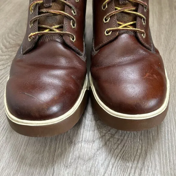 Timberland Tenmile Leather Chukka Men’s 10 Brown Casual Preppy Ankle Boots A17P3
