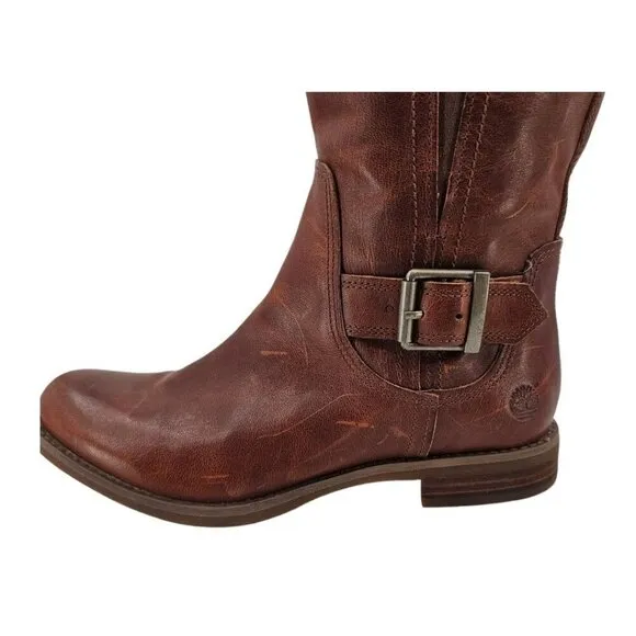 Timberland Womens 7 Leather Savin Hill Riding Boots