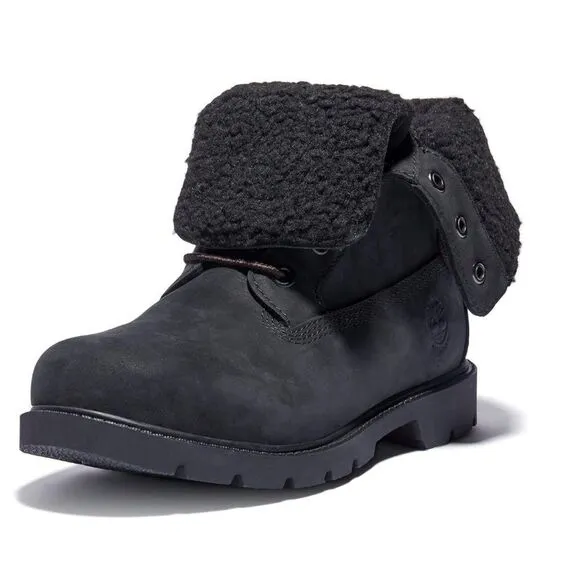 Timberland Womens Linden Woods Fold-Down Leather Casual Combat &amp; Lace-Up Boots
