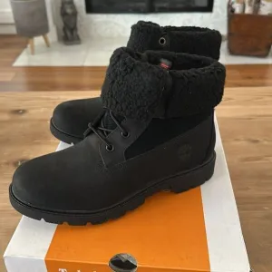 Timberland Womens Linden Woods Fold-Down Leather Casual Combat &amp; Lace-Up Boots