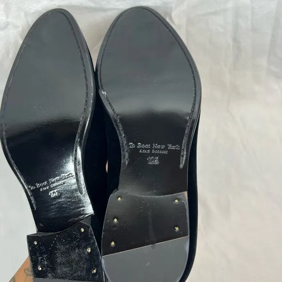 To boot New York Bolton Black velvet loafers Slip On Black NWOB