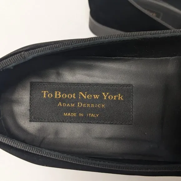 To Boot New York Bolton Loafers, Black Velvet, Men's 9 M