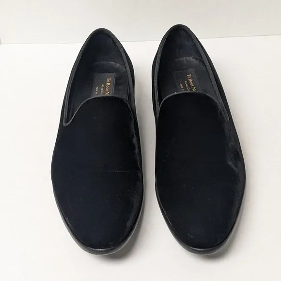 To Boot New York Bolton Loafers, Black Velvet, Men's 9 M
