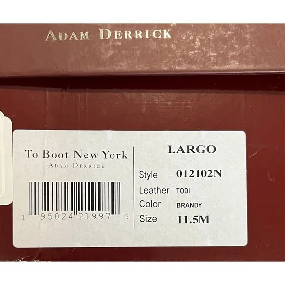 To Boot New York Men's Brown Leather Chelsea Boots 11.5 Luxury Western Cowboy