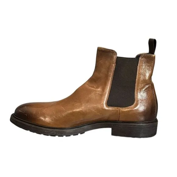 To Boot New York Men's Brown Leather Chelsea Boots 11.5 Luxury Western Cowboy