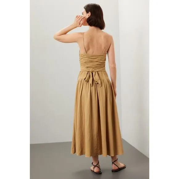 Toccin x RTR Ruched Tie Midi Dress Size 6