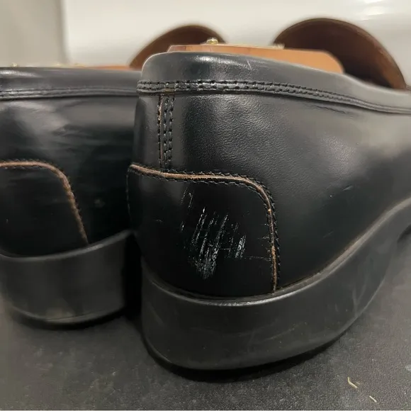 Tods Black Loafers Dress Up Shoes Mens Size 10 Slip On EUC