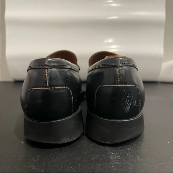 Tods Black Loafers Dress Up Shoes Mens Size 10 Slip On EUC