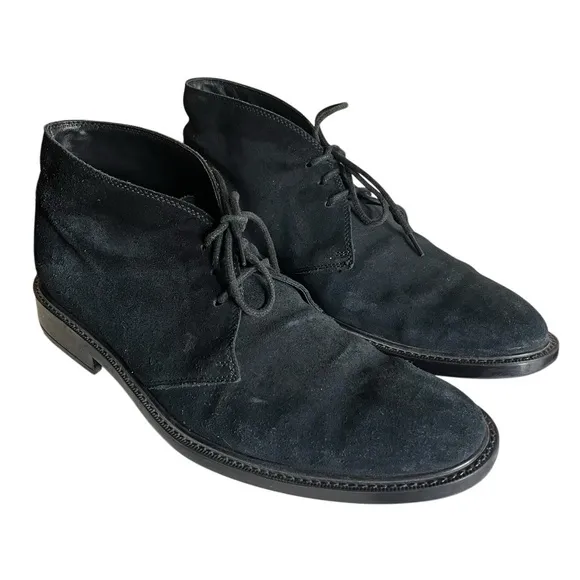 TODS Black Suede Chukka Boots Desert Boots Rubber Pebbled Soles Mens UK 9 1/2