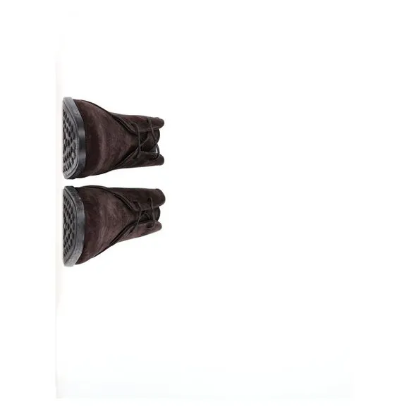 Tod's Desert Lace-Up Ankle Boots in Brown Suede