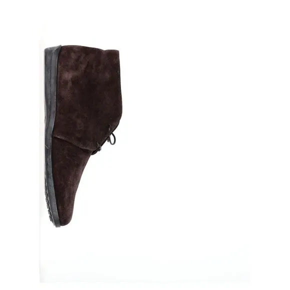 Tod's Desert Lace-Up Ankle Boots in Brown Suede