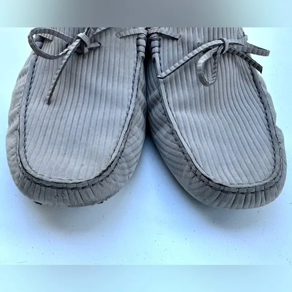 Tod’s Driver Slip-On Loafers, Light Gray, size 11