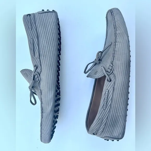 Tod’s Driver Slip-On Loafers, Light Gray, size 11