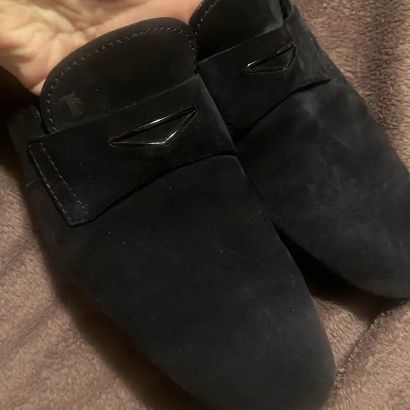 Tods Loafers Suede Drivers Blue Size Men’s 8