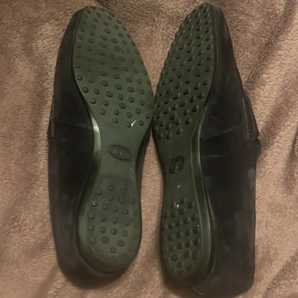 Tods Loafers Suede Drivers Blue Size Men’s 8