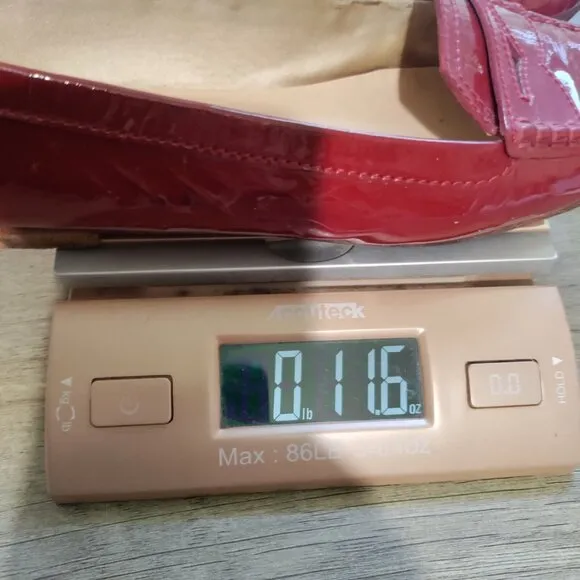 Tod's Red Patent Leather Slip On Loafers Size 7.5