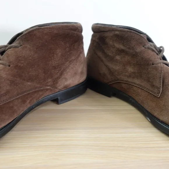 Tods Shoes Mens Leather 9.5 Brown Boots Ankle Booties Desert Suede Luxury $645