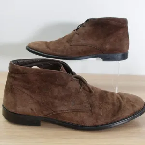 Tods Shoes Mens Leather 9.5 Brown Boots Ankle Booties Desert Suede Luxury $645