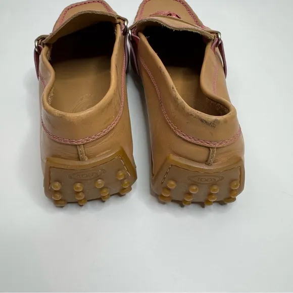 Tod’s Tan Loafers with Red Tassels