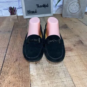 Tod'sTod's Black Suede Bit Slip On Loafers