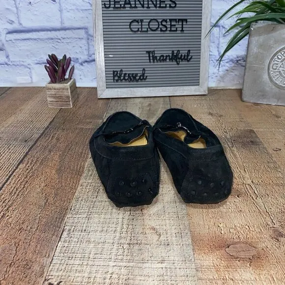 Tod'sTod's Black Suede Bit Slip On Loafers