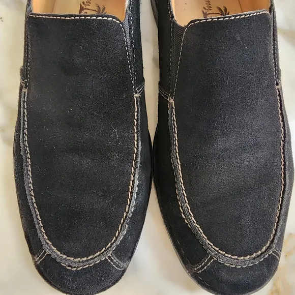 Tommy Bahama Astor Black Suede Slip-On Loafers