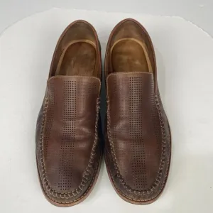 Tommy Bahama Felton Brown Leather Loafers Mens Size 11 M Slip On Perforated