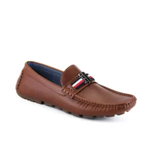 Tommy Hilfiger Atino Medium Brown 210 Slip On Driving Loafer Mens 11 Square Toe