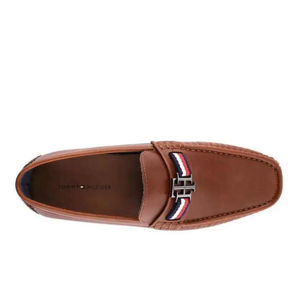 Tommy Hilfiger Atino Medium Brown 210 Slip On Driving Loafer Mens 11 Square Toe