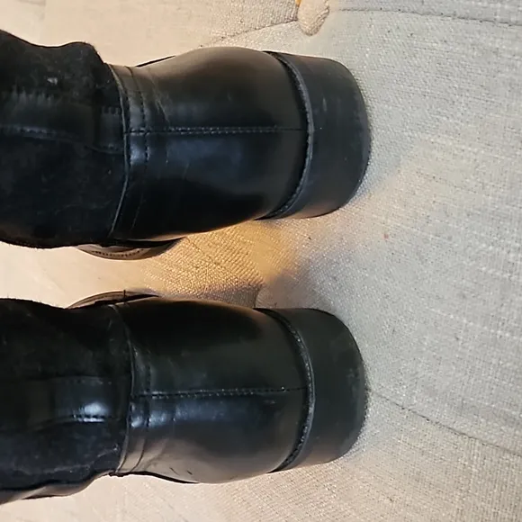 Tommy Hilfiger Twilexis Black Leather Equestrian Riding Quiet Luxury Mob…