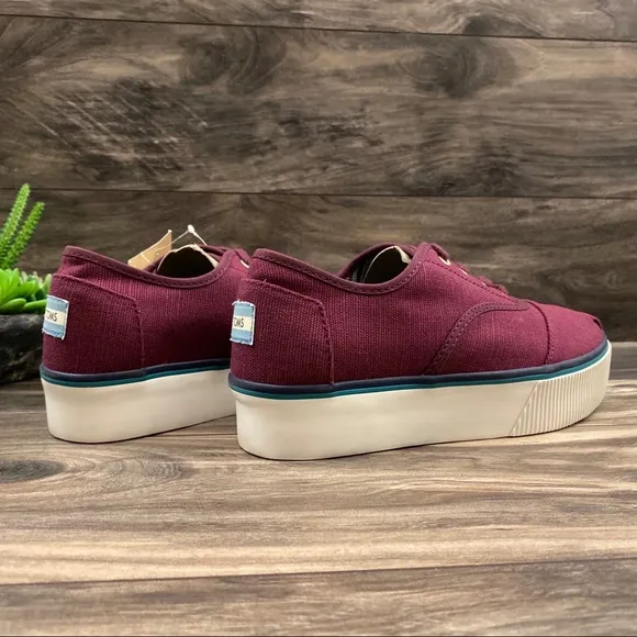Toms Cordones Boardwalk Canvas Platform Sneaker
