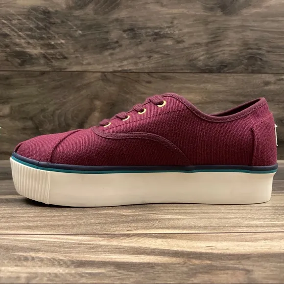 Toms Cordones Boardwalk Canvas Platform Sneaker