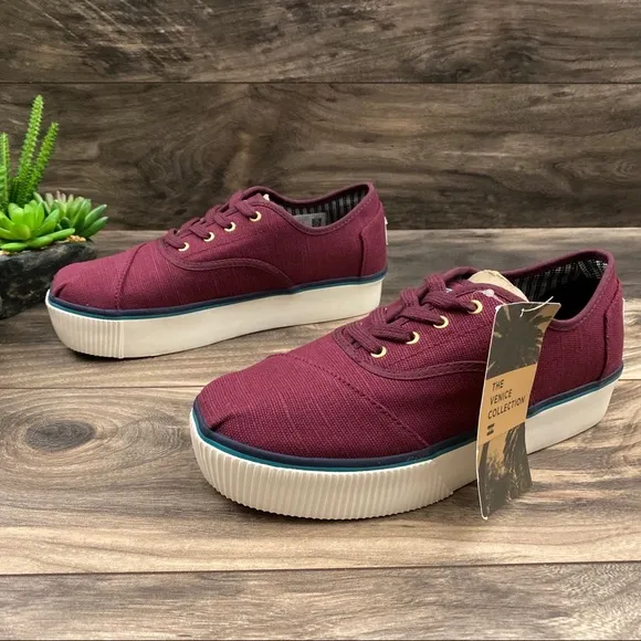 Toms Cordones Boardwalk Canvas Platform Sneaker