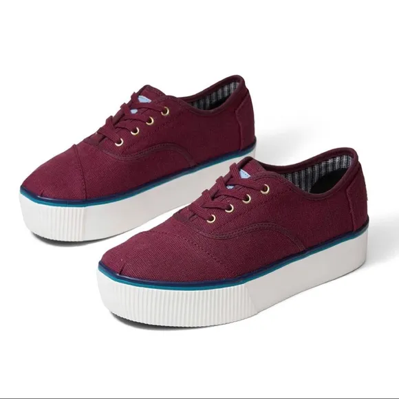 Toms Cordones Boardwalk Canvas Platform Sneaker