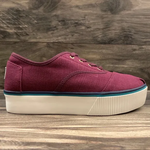 Toms Cordones Boardwalk Canvas Platform Sneaker