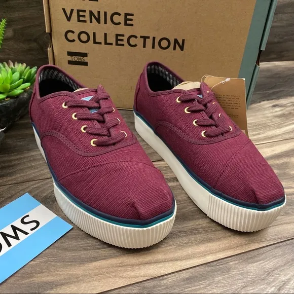 Toms Cordones Boardwalk Canvas Platform Sneaker