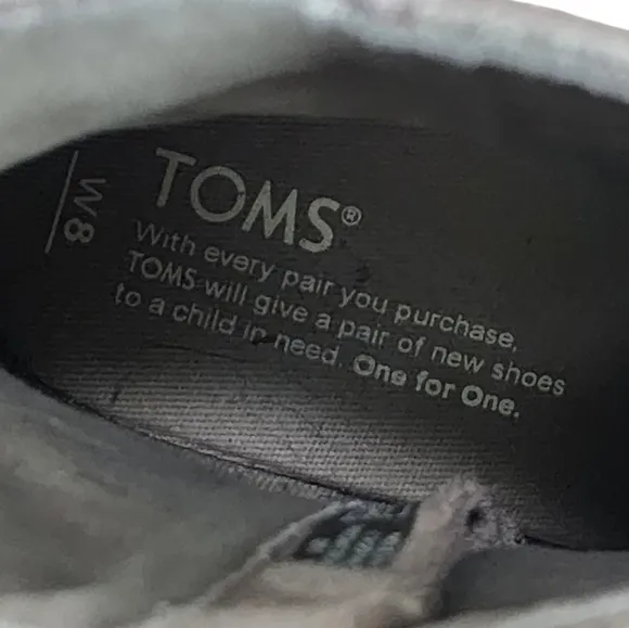 TOMS Desert Wedge High Taupe Suede Croc Embossed Ankle Booties, size 8