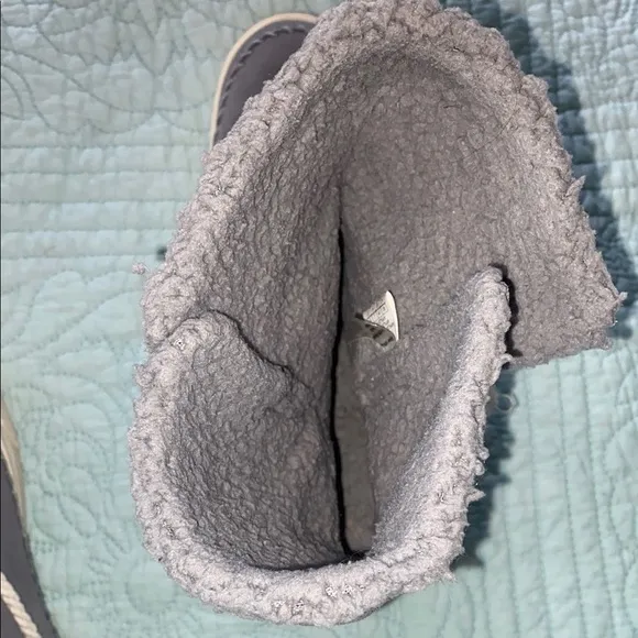 Toms Gray Suede Ankle Boots with Cuffed Edge