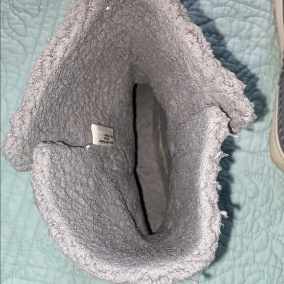 Toms Gray Suede Ankle Boots with Cuffed Edge