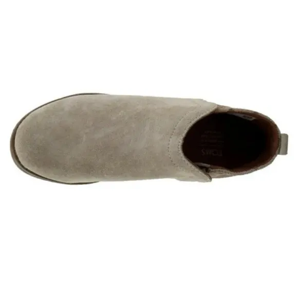 👢TOMS Kids Deia Desert Taupe Suede Global Print Ankle Boots, Girl's Size 3: NIB