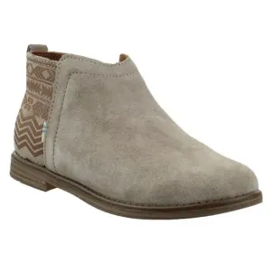 👢TOMS Kids Deia Desert Taupe Suede Global Print Ankle Boots, Girl's Size 3: NIB