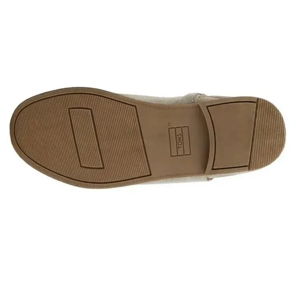 👢TOMS Kids Deia Desert Taupe Suede Global Print Ankle Boots, Girl's Size 3: NIB